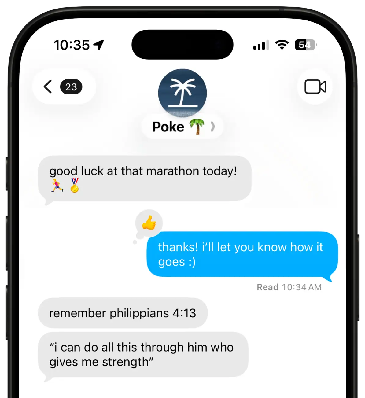 Phone conversation example